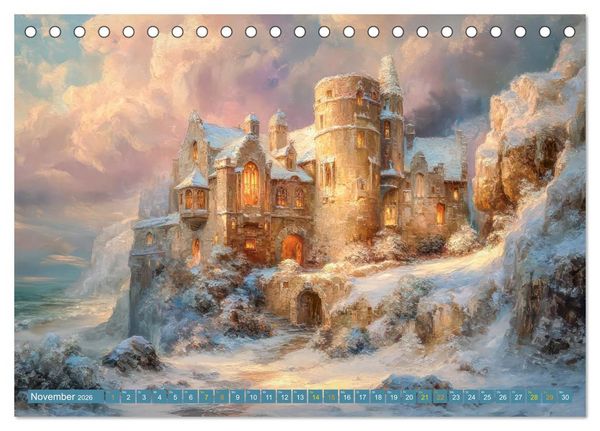 Produktbild: M&auml;rchenschl&ouml;sser - Imposante Fantasiepal&auml;ste (Tischkalender 2026 DIN A5 quer), CALVENDO Monatskalender