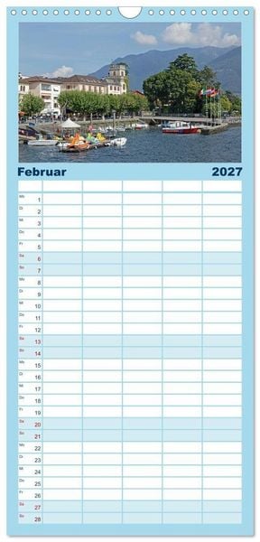 Produktbild: Familienplaner 2027 - Lago Maggiore - Mediterranes Flair umgeben von Bergen mit 5 Spalten (Wandkalender, 21 x 45 cm) CALVENDO