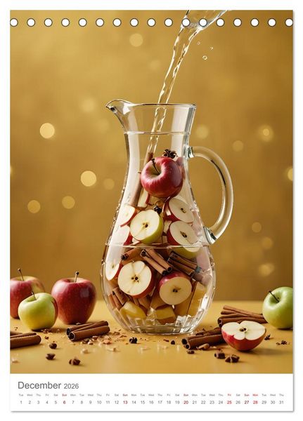 Produktbild: Pure refreshment - Infused water (Desk Calendar 2026 DIN A5 portrait), CALVENDO 12 Month DeskCalendar