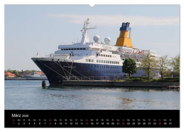 Produktbild: Kreuzfahrtschiffe in Europa (hochwertiger Premium Wandkalender 2026 DIN A2 quer), Kunstdruck in Hochglanz