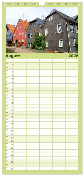 Produktbild: Familienplaner 2026 - Ein Blick auf Herbstein mit 5 Spalten (Wandkalender, 21 x 45 cm) CALVENDO