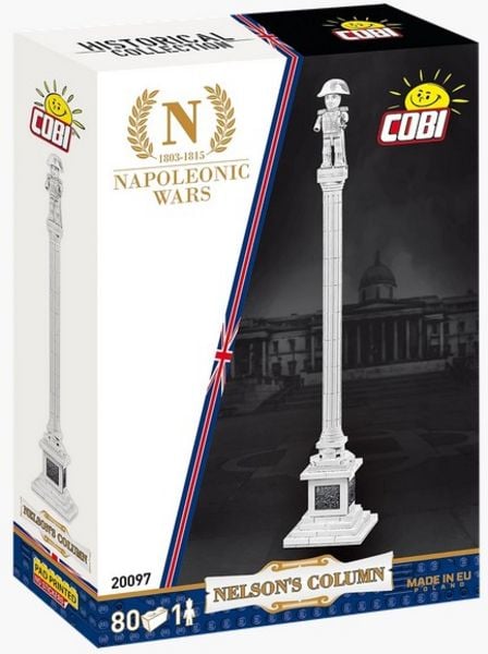 COBI Napoleonic Wars 20097 - Nelsons Column, Nelsonsäule, Bausatz, 80 Klemmbausteine +1Figur
