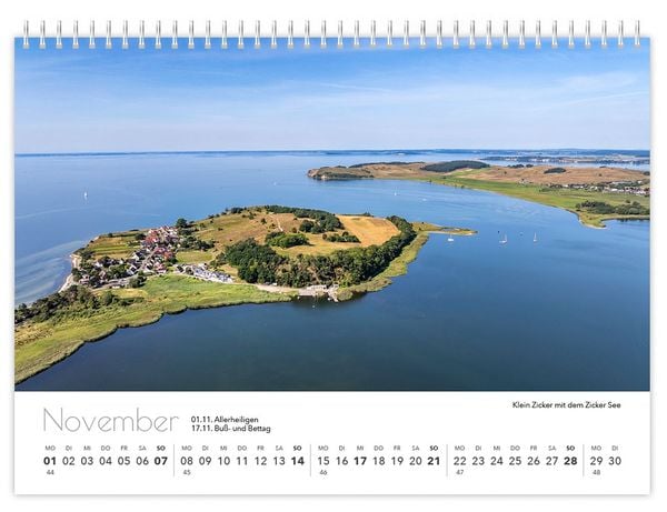 Produktbild: Kalender R&uuml;gen Luftaufnahmen kompakt 2027