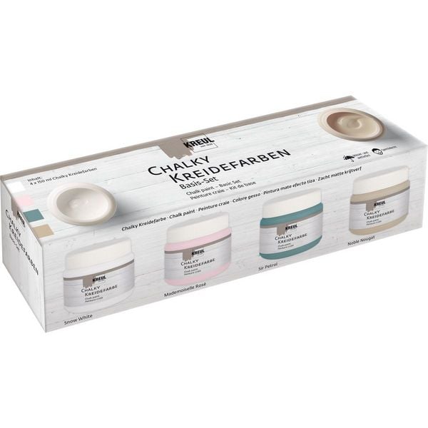KREUL Kreidefarben Chalky Basis Set 4x150ml