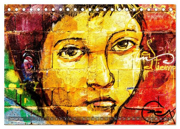Produktbild: Streetart international (Tischkalender 2026 DIN A5 quer), CALVENDO Monatskalender