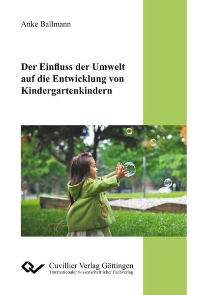 Produktbild: Der Einfluss der Umwelt auf die Entwicklung von Kindergartenkindern