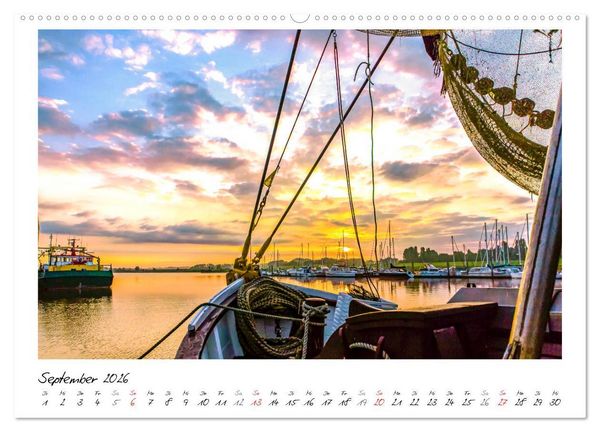 Produktbild: Fischerdorf Greetsiel (hochwertiger Premium Wandkalender 2026 DIN A2 quer), Kunstdruck in Hochglanz
