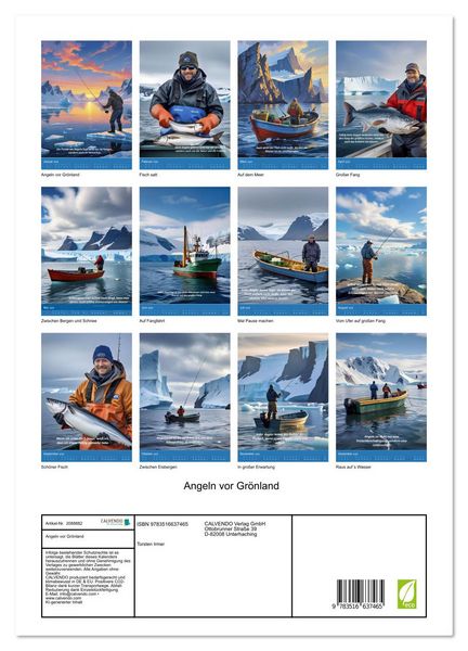 Produktbild: Angeln vor Gr&ouml;nland (hochwertiger Premium Wandkalender 2026 DIN A2 hoch), Kunstdruck in Hochglanz