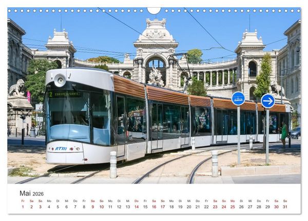Produktbild: Trams und Stra&szlig;enbahnen (Wandkalender 2026 DIN A3 quer), CALVENDO Monatskalender