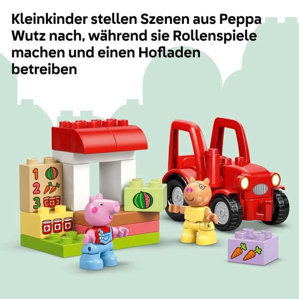 Produktbild: LEGO DUPLO 10468 Peppa Wutz Traktor und Marktstand, Traktor Spielzeug