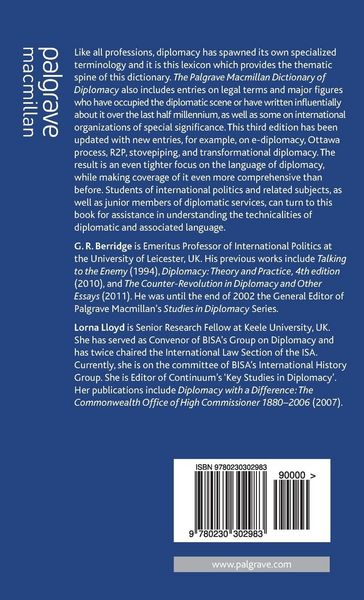 Produktbild: The Palgrave Macmillan Dictionary of Diplomacy