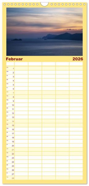 Produktbild: Familienplaner 2026 - Amalfik&uuml;ste und Capri mit 5 Spalten (Wandkalender, 21 x 45 cm) CALVENDO