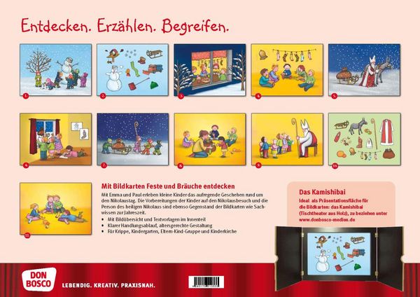 Produktbild: Nikolaus feiern mit Emma und Paul. Kamishibai Bildkartenset.