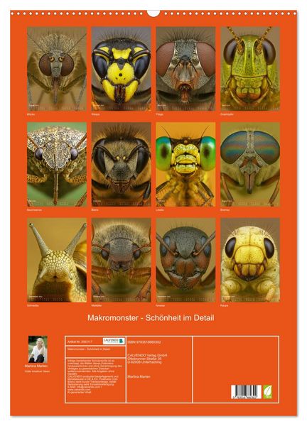 Produktbild: Makromonster - Sch&ouml;nheit im Detail (Wandkalender 2026 DIN A2 hoch), CALVENDO Monatskalender