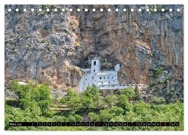 Produktbild: Unterwegs in Montenegro (Tischkalender 2026 DIN A5 quer), CALVENDO Monatskalender