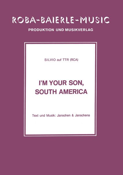Produktbild: I'm your Son, South America