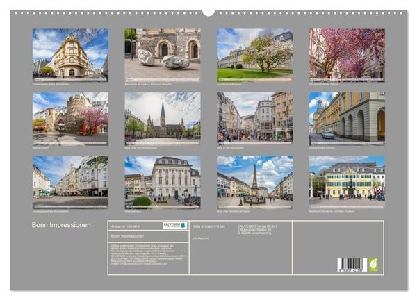 Produktbild: Bonn Impressionen (Wandkalender 2026 DIN A2 quer), CALVENDO Monatskalender