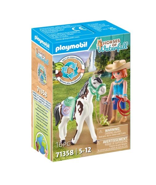 Playmobil Horses of Waterfall Ellie & Sawdust mit Westernübung 71358