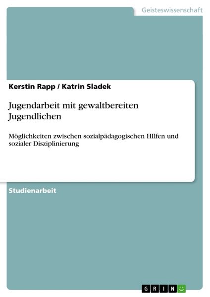Produktbild: Jugendarbeit mit gewaltbereiten Jugendlichen
