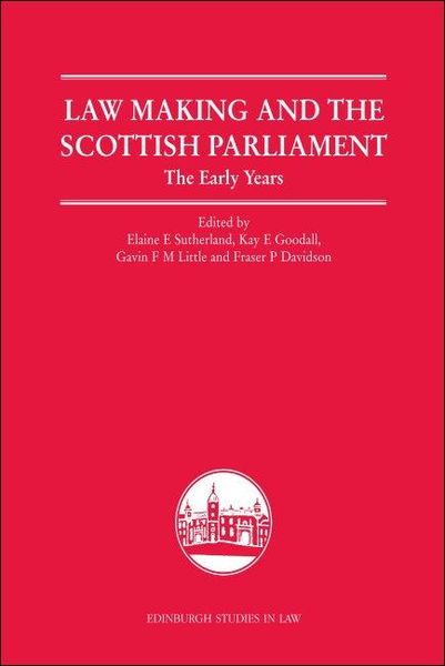 Produktbild: Law Making and the Scottish Parliament