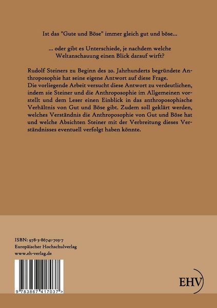 Produktbild: Gut und B&ouml;se in der Lehre Rudolf Steiners