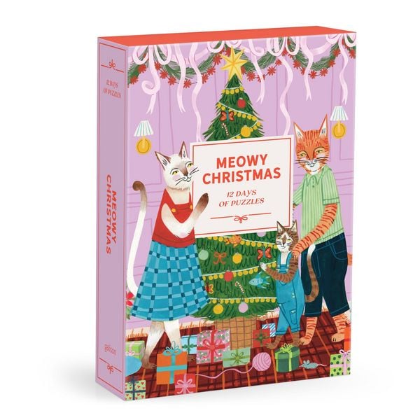 Produktbild: Meowy Christmas 12 Days of Puzzles 500 Piece Countdown