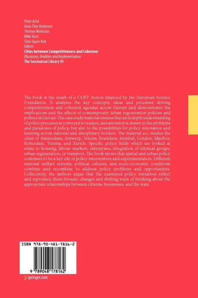 Produktbild: Cities between Competitiveness and Cohesion