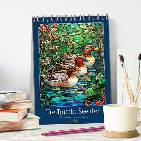 Produktbild: Treffpunkt Seeufer (Tischkalender 2026 DIN A5 hoch), CALVENDO Monatskalender