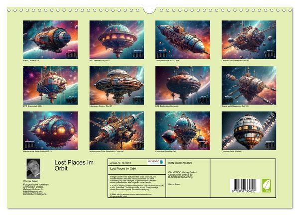 Produktbild: Lost Places im Orbit (Wandkalender 2026 DIN A3 quer), CALVENDO Monatskalender