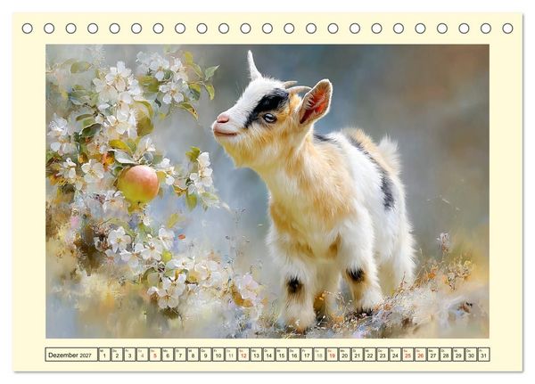 Produktbild: Zwergziegen. Kleine Wirbelwinde im Sonnenschein (Tischkalender 2027 DIN A5 quer), CALVENDO Monatskalender