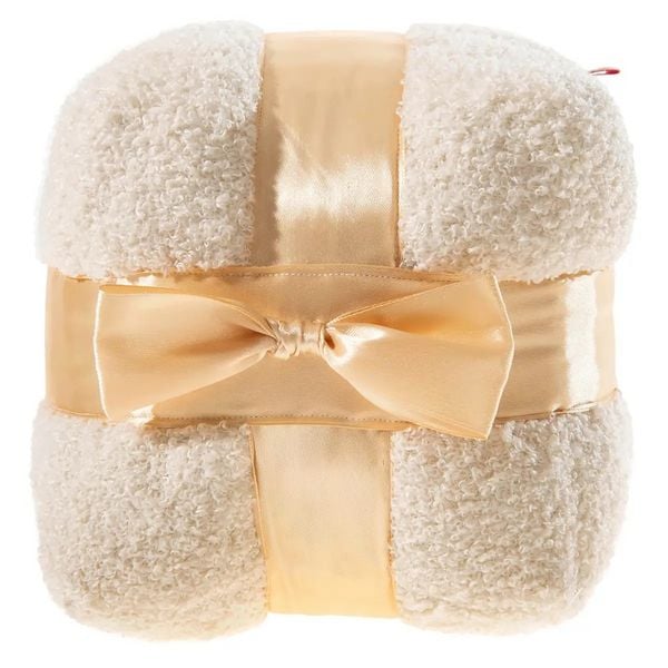 Produktbild: Heunec 344594 - Geschenk mit Schleife, beige, Pl&uuml;sch, 18 cm, XMAS