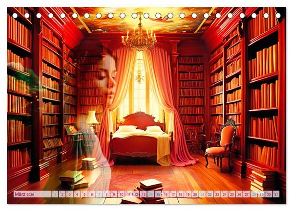 Produktbild: Clara tr&auml;umt - M&auml;rchenhafte Traumfantasien (Tischkalender 2026 DIN A5 quer), CALVENDO Monatskalender