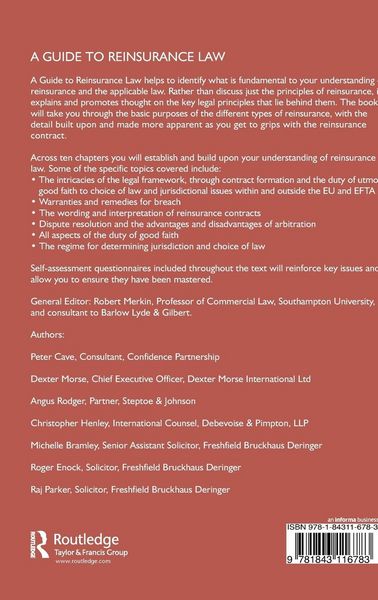 Produktbild: A Guide to Reinsurance Law