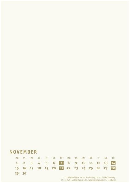 Produktbild: Premium-Bastelkalender gold A4 2027