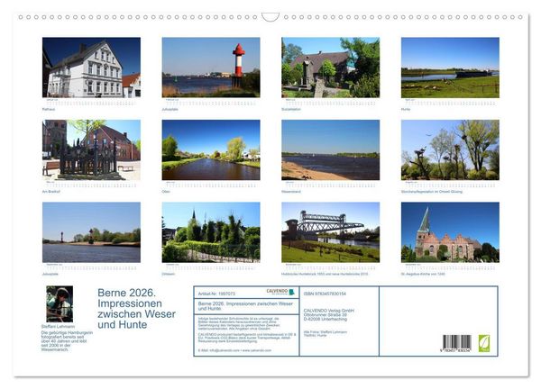 Produktbild: Berne 2026. Impressionen zwischen Weser und Hunte (Wandkalender 2026 DIN A2 quer), CALVENDO Monatskalender