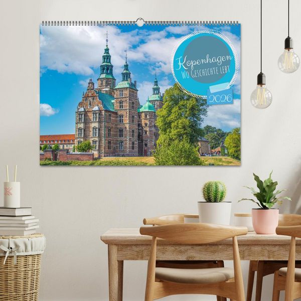 Produktbild: Kopenhagen &ndash; Wo Geschichte lebt (Wandkalender 2026 DIN A2 quer), CALVENDO Monatskalender
