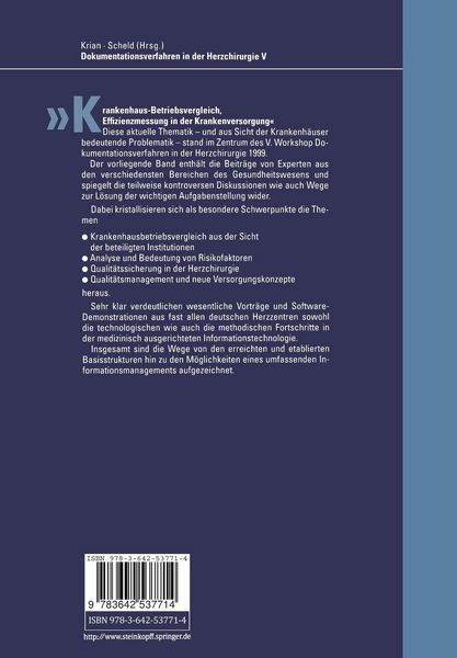 Produktbild: Dokumentationsverfahren in der Herzchirurgie V