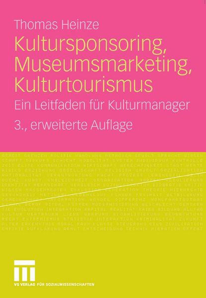 Produktbild: Kultursponsoring, Museumsmarketing, Kulturtourismus