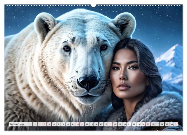 Produktbild: Raubtiere auf Kuschelkurs (Wandkalender 2026 DIN A2 quer), CALVENDO Monatskalender