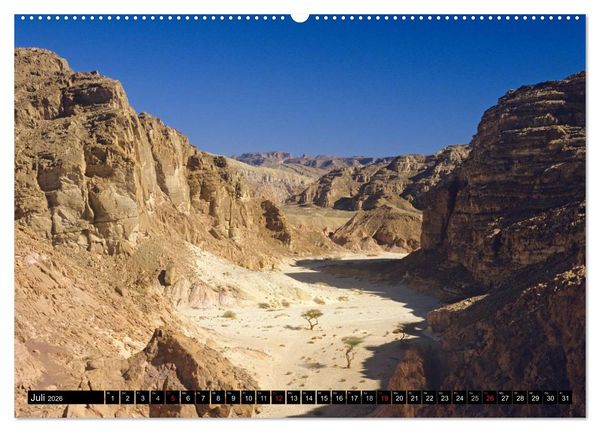 Produktbild: Sinai - Landschaft aus Fels und Sand (hochwertiger Premium Wandkalender 2026 DIN A2 quer), Kunstdruck in Hochglanz