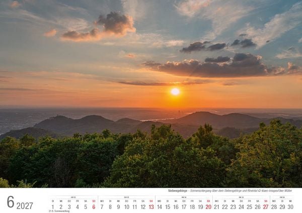 Produktbild: Siebengebirge 2027 Bildkalender A4 quer, spiralgebunden