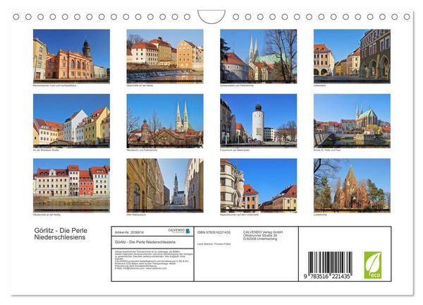 Produktbild: G&ouml;rlitz - Die Perle Niederschlesiens (Wandkalender 2026 DIN A4 quer), CALVENDO Monatskalender