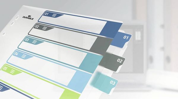 Produktbild: Durable 679527 Register DIN A4+ 1-10 Mehrfarbig 10 Registerbl&auml;tter 679527