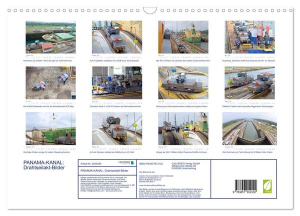 Produktbild: PANAMA-KANAL: Drahtseilakt-Bilder (Wandkalender 2026 DIN A3 quer), CALVENDO Monatskalender