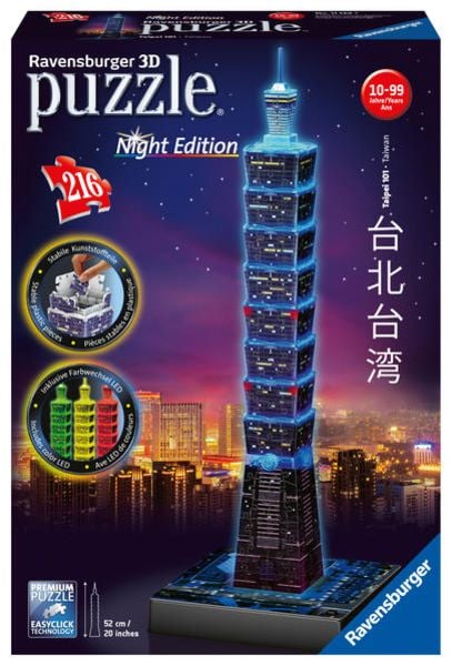 3D Puzzle Ravensburger Taipei bei Nacht 216 Teile