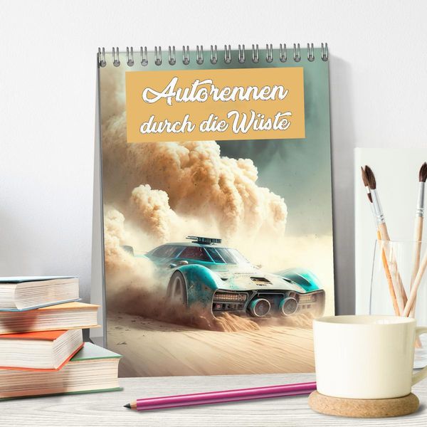 Produktbild: Autorennen durch die W&uuml;ste (Tischkalender 2026 DIN A5 hoch), CALVENDO Monatskalender