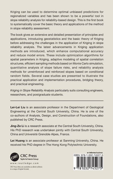 Produktbild: Kriging in Slope Reliability Analysis