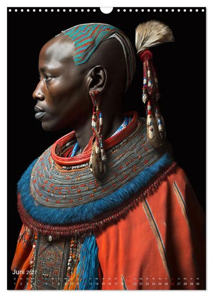 Produktbild: Inspiriert von den Massai, den stolzen Kriegern Afrikas (Wandkalender 2027 DIN A3 hoch), CALVENDO Monatskalender