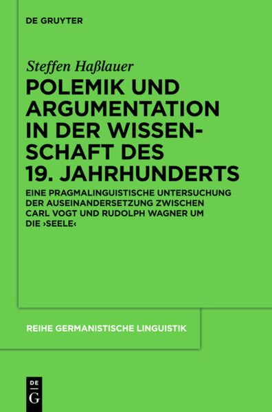 Produktbild: Polemik und Argumentation in der Wissenschaft des 19. Jahrhunderts