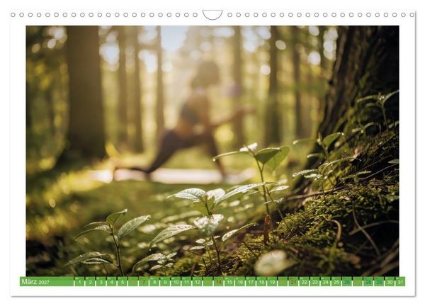 Produktbild: Yoga im Wald (Wandkalender 2027 DIN A3 quer), CALVENDO Monatskalender